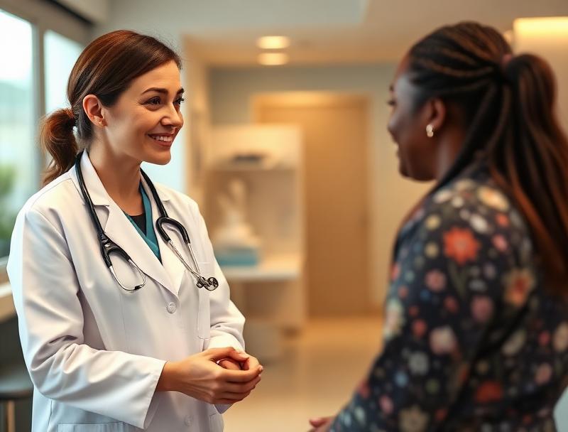 Medical professional providing compassionate care during detox treatment